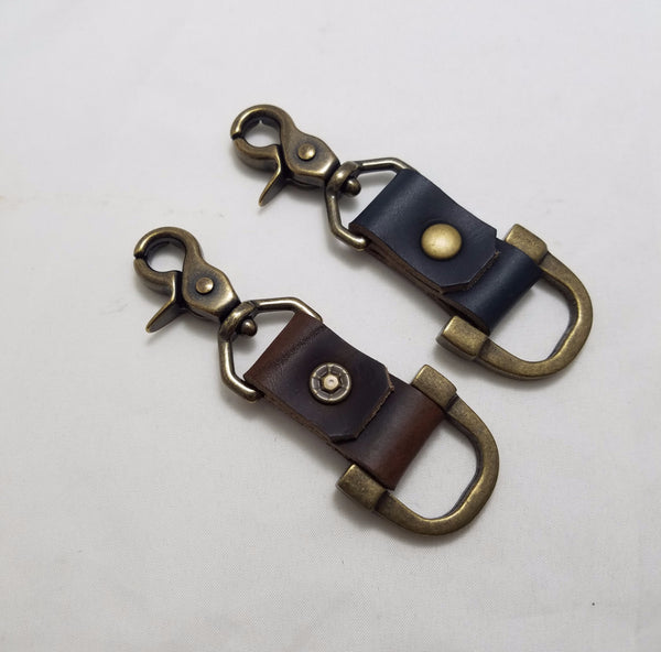 Small Key Clip Navy Chromexcel