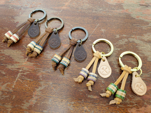 Tannery South Leather Co. Skate Keychain Natural Veg-Tan