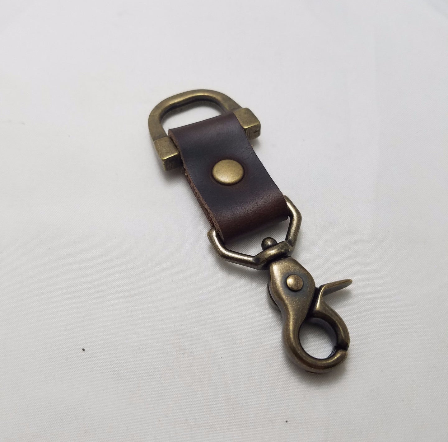 Tannery South Leather Co. Small Key Clip Havana Brown Chromexcel