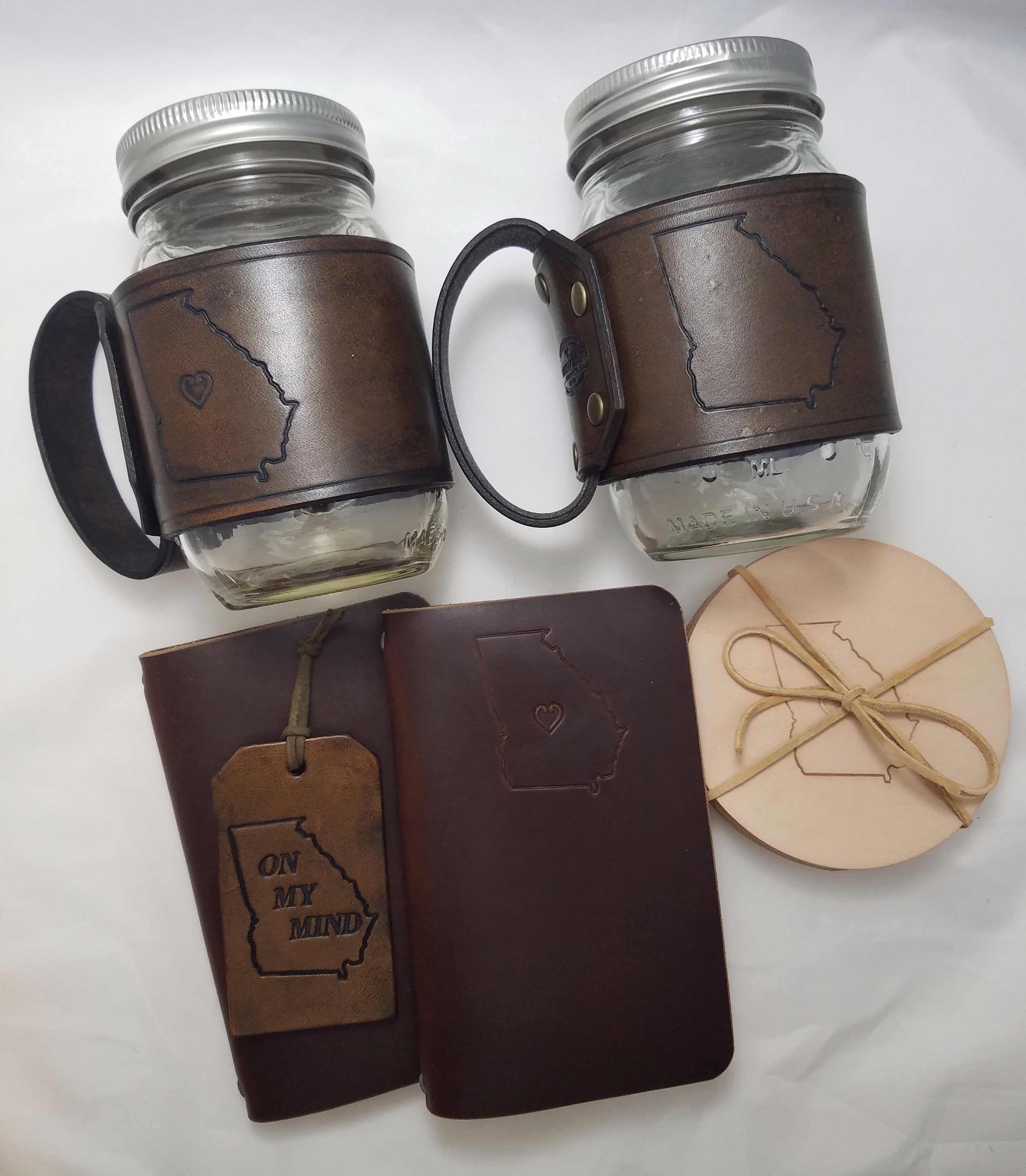 Mason Jar Wrap with Handle Avalanche Gray