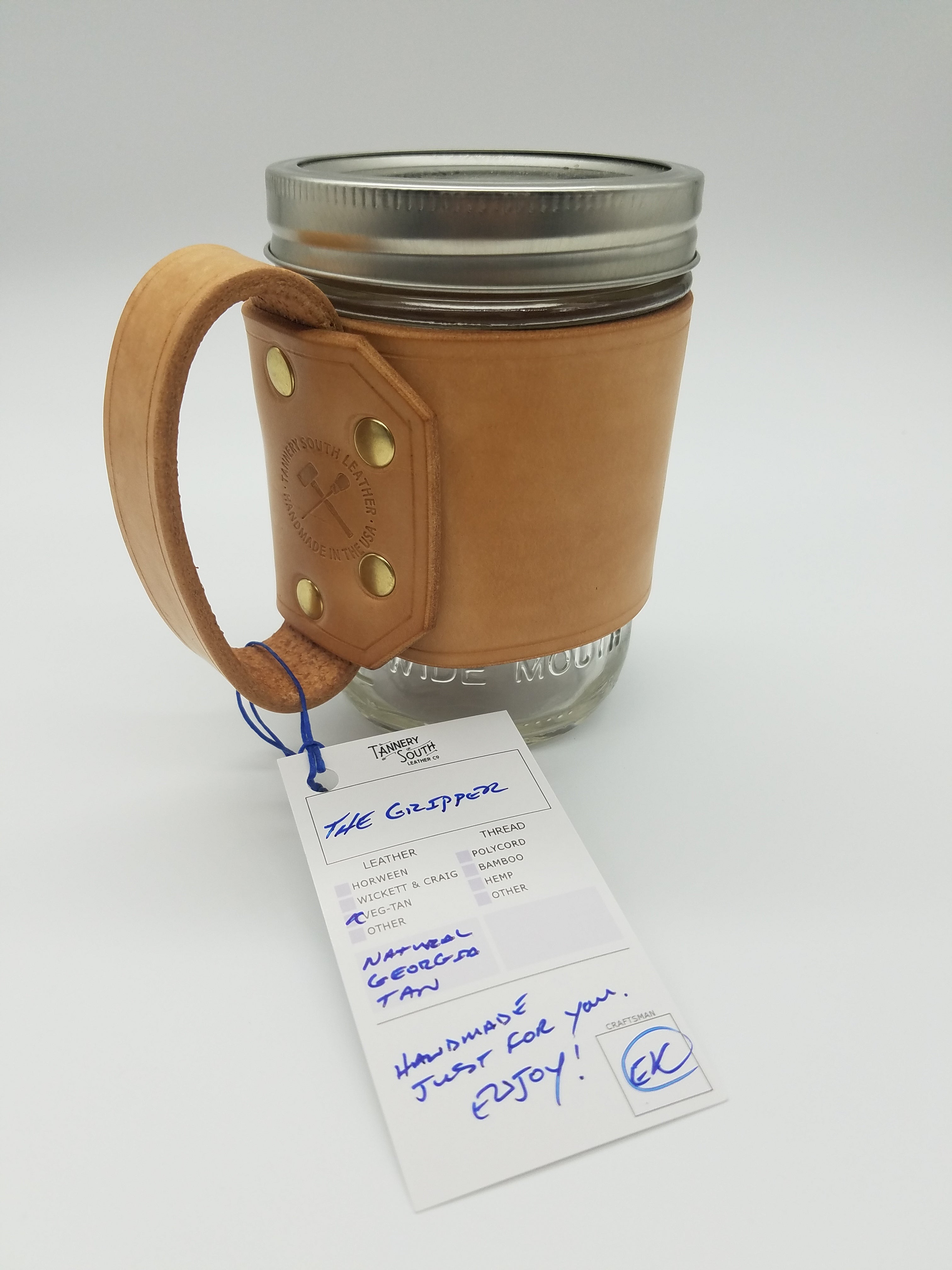 Horween Leather Mason Jar Mug