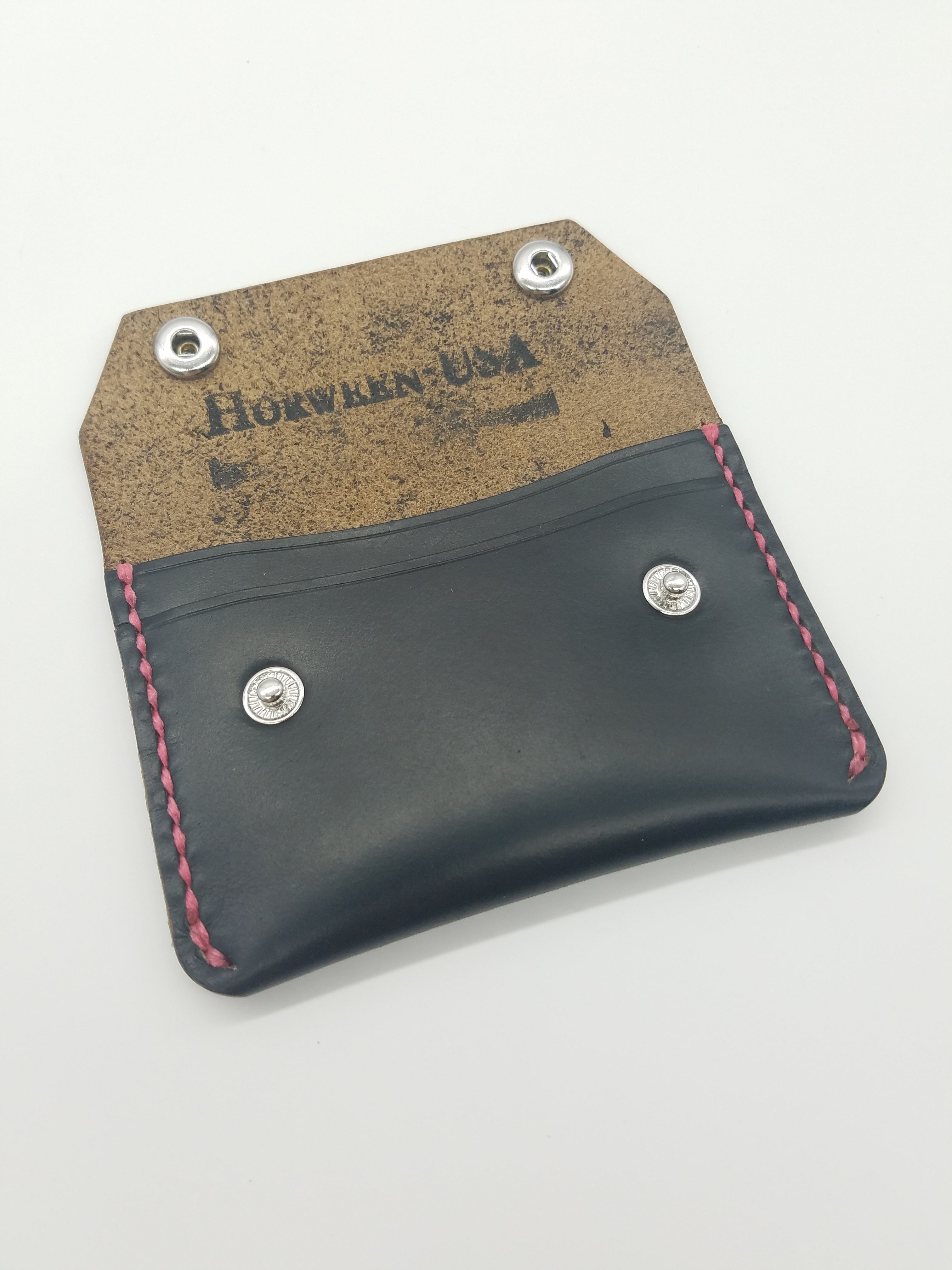 Wallet with coin pocket Horween selling Leather